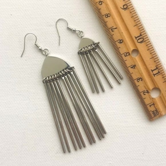 4/$25 Metal Fringe Drop Earrings - Picture 3 of 3